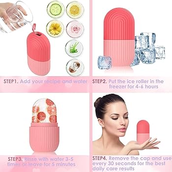 3 Pcs  ice Roller Facial Massage derma Roller Pack Of 3