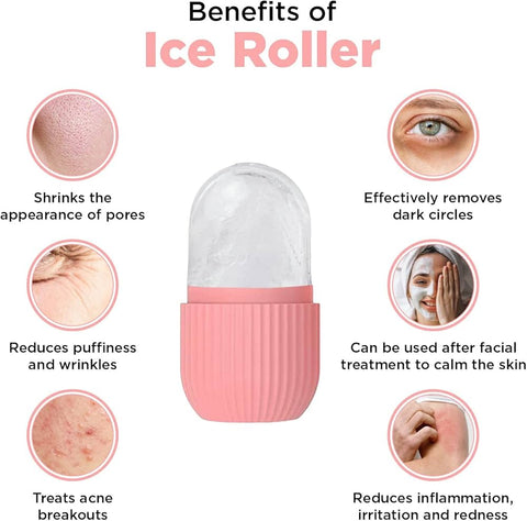 3 Pcs  ice Roller Facial Massage derma Roller Pack Of 3