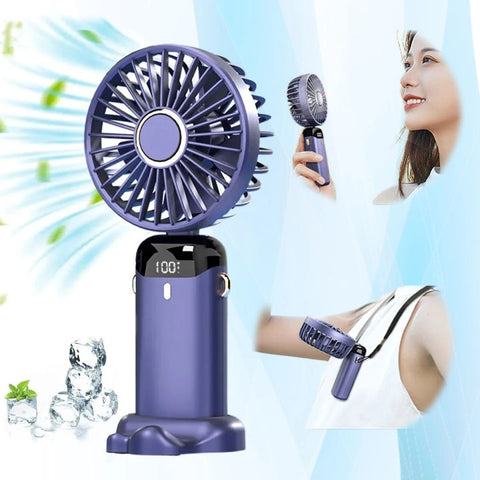 Foldable USB Neck Hanging Fan 5 Speed