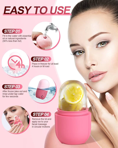 3 Pcs  ice Roller Facial Massage derma Roller Pack Of 3