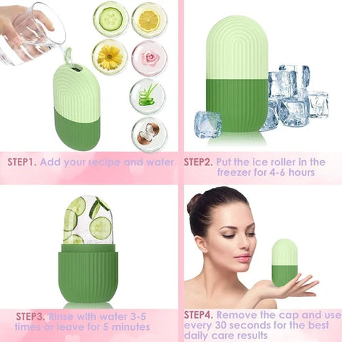 3 Pcs  ice Roller Facial Massage derma Roller Pack Of 3