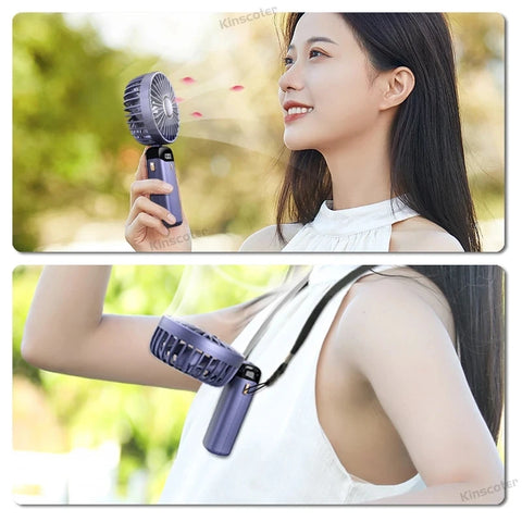 Foldable USB Neck Hanging Fan 5 Speed